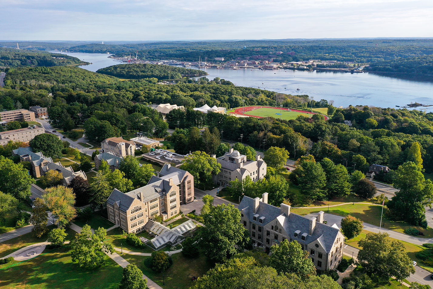 Over head shot of campus