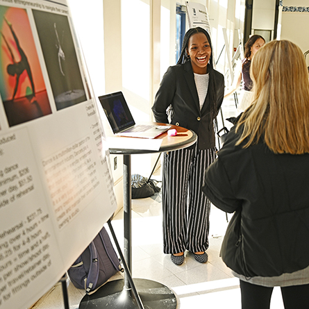 Student presenting at the 2023 All College Symposium