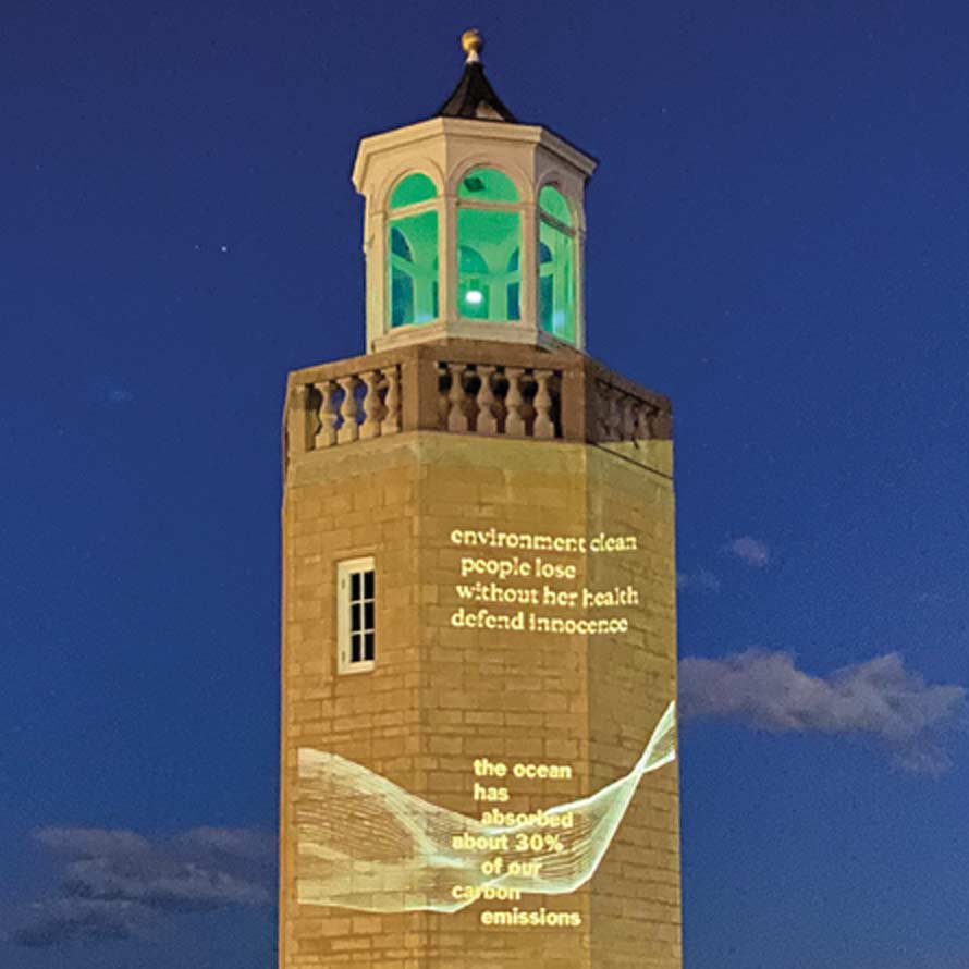 Image of lighthouse from “Reading the Wrack Lines,” an environmental literacy and educational outreach project