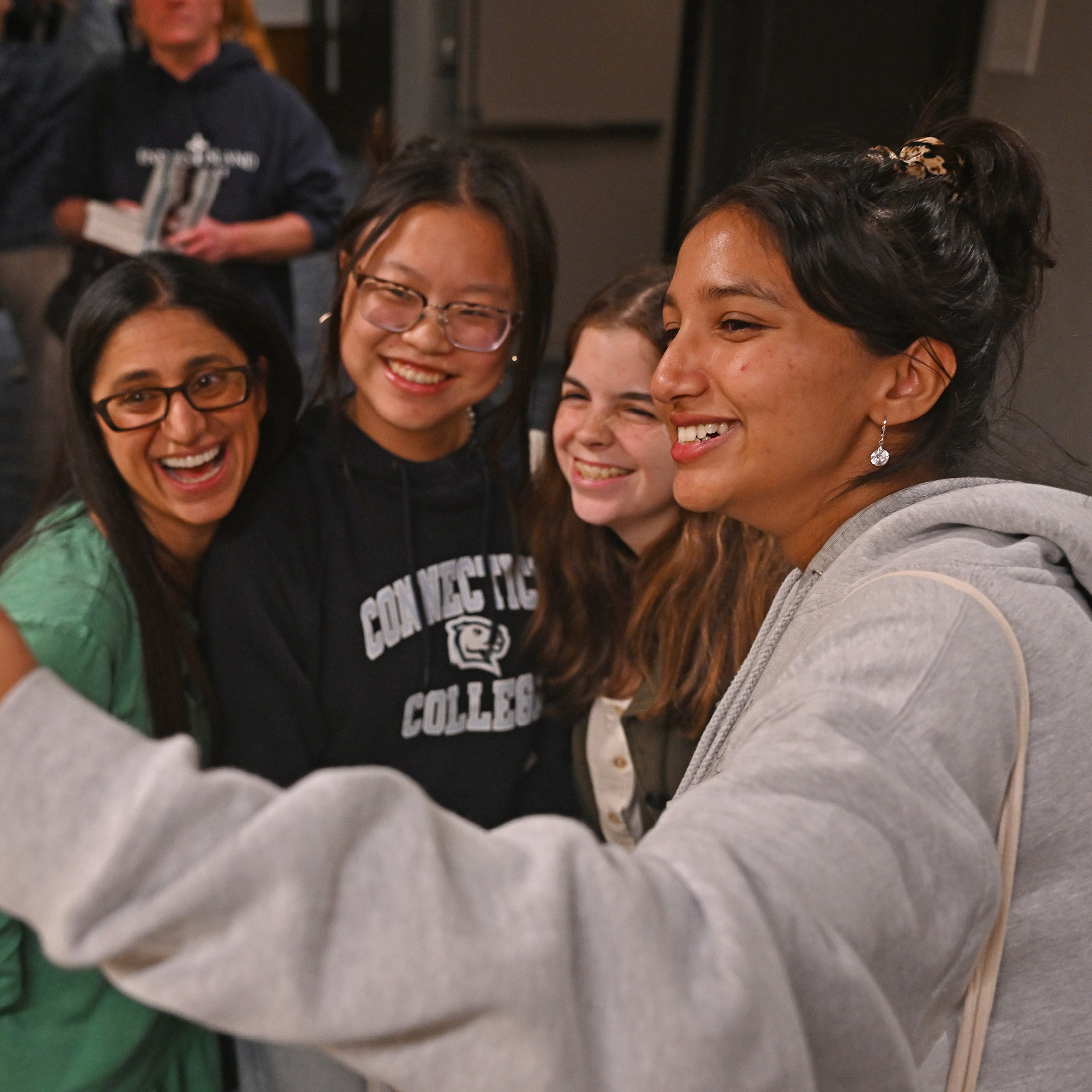 Dr. Mona Hanna-Attisha poses for a selfie at the One Book One Region event at Conn.