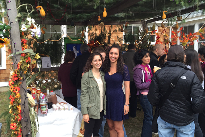 Students in Sukkah