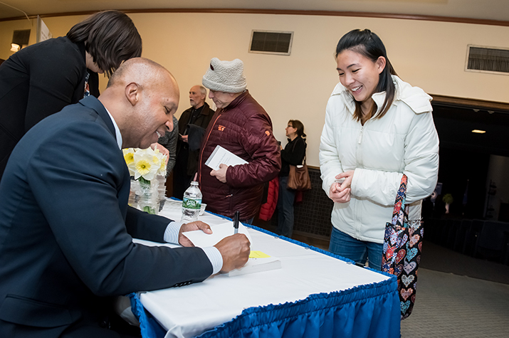 Bryan Stevenson at the Inaugural speech of President Katherine Bergeron's Distinguished Lecture Series