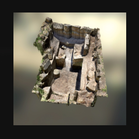 3d model of an etruscan tomb in orvieto italy
