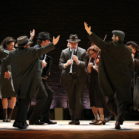 (L-R): Aaron Halva (with accordion), Matt Darriau (with clarinet), Lisa Gutkin (with violin) and company in 