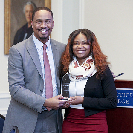 Dean John McKnight and Shameesha Pryor ’17