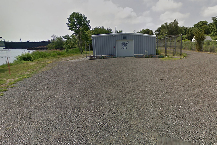 The area around the boathouse before the renovations