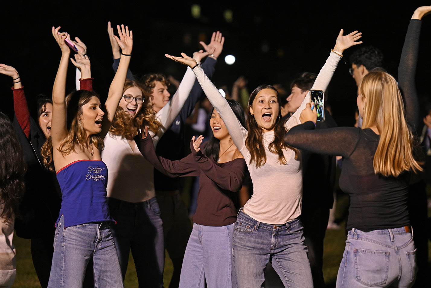 Students dance at Fall carnival