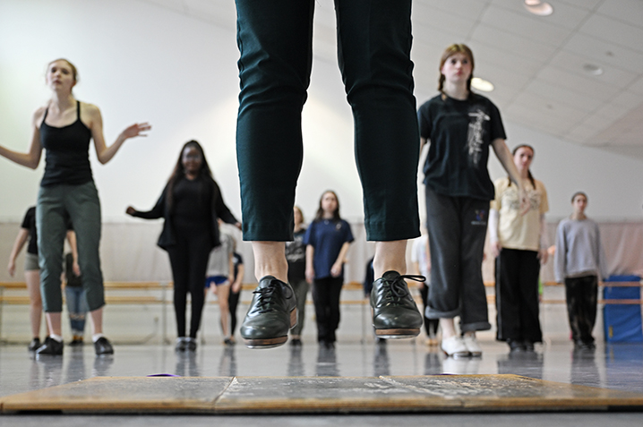 Alexis Robbins leads the Tap Dance workshop as part of the Igniting Emancipatory Possibilities through African Diaspora Dance