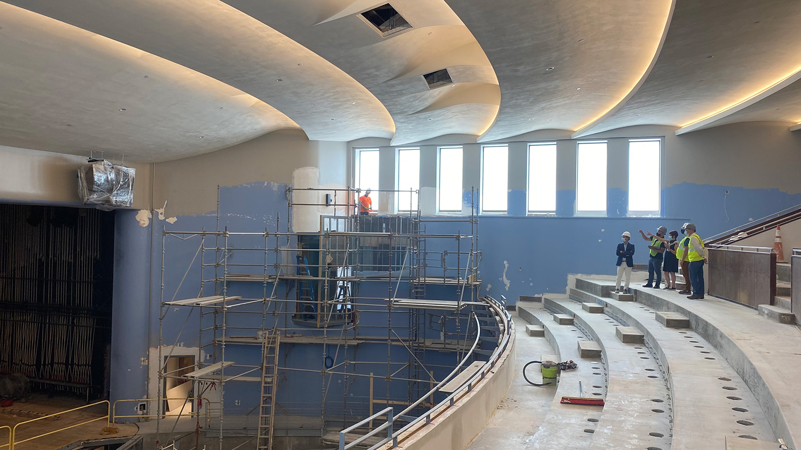 Scaffolding in Palmer Auditorium